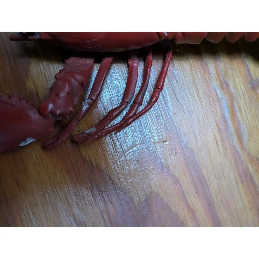 Hudson Pewter Lobster Figurine 621 Red Painted Nautical Desk Paperweight